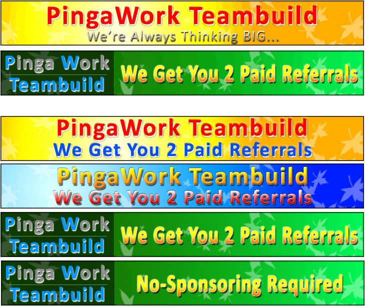 Pinga Work Pingawork Teambuild Banners Tools Promotion Advertising Marketing